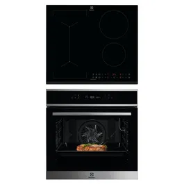 Pachet incorporabil Electrolux - Cuptor electric COE7P31X, 71 l, 60 cm + Plita inductie LIV63431BK, conexiune Hob2Hood, functie punte