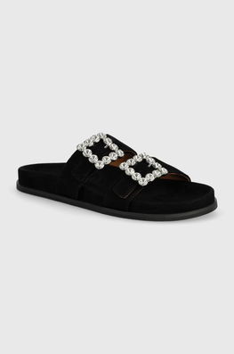 Billi Bi Papuci Din Piele Femei, Culoarea Negru, A7140