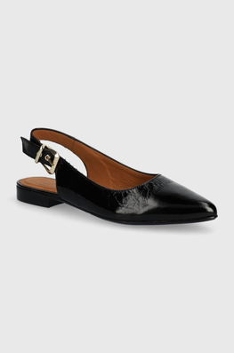 Billi Bi Balerini Din Piele Intoarsa Culoarea Negru, Cu Toc Deschis, A6302