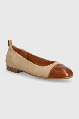 Billi Bi Balerini De Piele Culoarea Bej, A6032