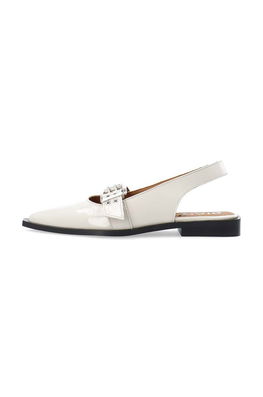 Bianco Balerini De Piele BIAVICTORIA Culoarea Bej, Cu Toc Deschis, 11251703 Alb