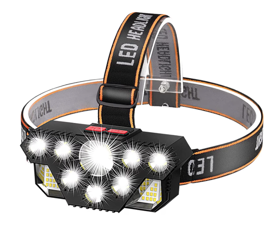 Lanterna de cap CL T28 cu 8 LED si 20 SMD reincarcabila prin USB