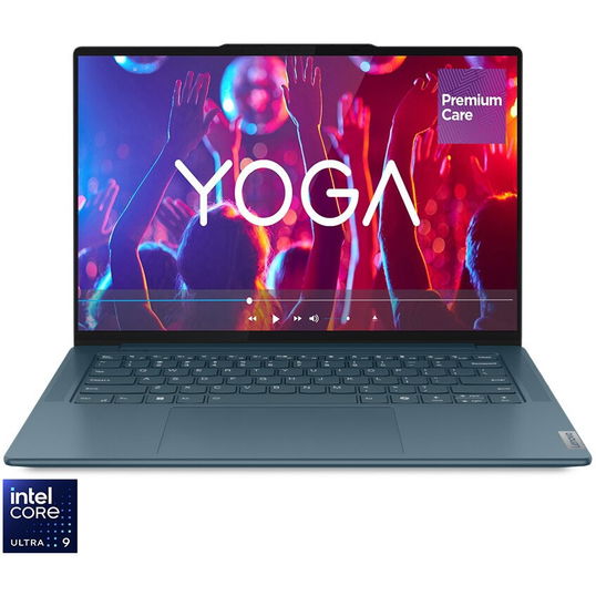 Laptop Lenovo Yoga Pro 7 14IMH9 cu procesor Intel® Core™ Ultra 9 185H pana la 5.1GHz, 14.5, 3K, IPS, 120Hz, Touch, 32GB LPDDR5x, 1TB SSD, Intel® Arc™ Graphics, No OS, Tidal Teal