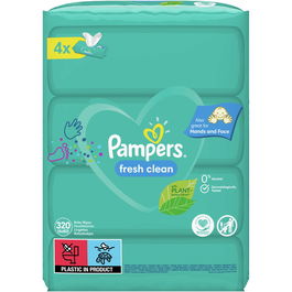 Servetele umede Pampers Fresh Clean, 4 pachete x 80, 320 buc