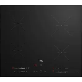 Plita incorporabila Beko HII64700SUFT, Inductie, 4 zone de gatit, Slider Direct Access, Hob2Hood, IndyFlex, Booster, Touch control, 60 cm, Negru