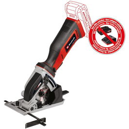 Fierastrau mini circular pe acumulator Einhell TE-CS 18/89 Li - Solo, 18 V, tehnologia PXC, 89 mm diametru disc taiere, 28 mm adancime taiere, 2500 RPM, fara acumulator/incracator