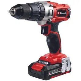 Masina de gaurit si insurubat (bormasina) cu percutie pe acumulator Einhell Power X-Change TE-CD 18/2 Li-i +64, 18 V, 44 Nm, 2 trepte de viteza, 2 acumulatori de 2 Ah, incarcator, geanta, set de accesorii 64 de piese