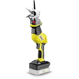 Fierastrau electric pe acumulator cu panza pentru gradina Karcher PGS 4-18 INT Battery, 18 V, lungime panza 150 mm, diametru de taiere 50-80 mm, fara acumulator si incarcator in setul de livrare