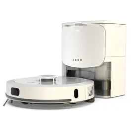 Aspirator robot Aeno ARC0004S, statie de incarcare, curatare umeda si uscata, filtru HEPA 12+prefiltru si lampa UV, 4000 Pa, baterie Litiu Ion 5200 mAh, capacitate rezervor 300 ml, Alb