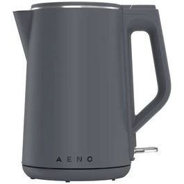 Fierbator electric Aeno AEK0004, controler Strix ,Capacitate 1.5 l, filtru de calcar, protectie la fierbere uscata, corp cu pereti dubli neincalzitor, vas interior fara sudura din otel inoxidabil, gri inchis