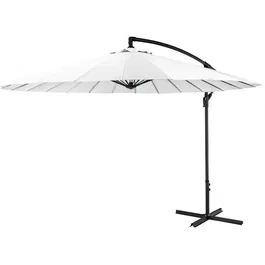 Umbrela de gradina suspendata Ambiance, 300cm, poliester, 180g/m2, alb
