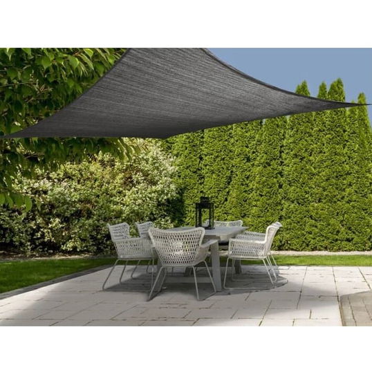 Copertina soare Ambiance, patrata 3x3 m, protectie UV, polietilena 150gr/m2, gri
