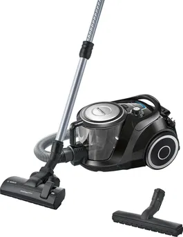 Aspirator fara sac Bosch BGS41SIL66 Seria 6, ProSilence cu SilenceSound System, Smart Sensor Control si Sistem QuattroPower, 600 W, 2,4 l, Negru