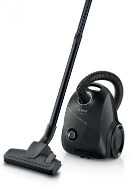 Aspirator cu sac Bosch BGBS2BA2 Seria 2, 600 W, perie multifunctionala, filtru igienic, capacitate sac 3,5 l, Negru