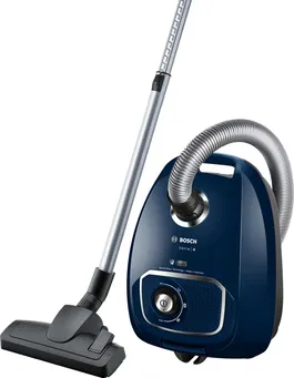 Aspirator cu sac Bosch BGLS4X200 Seria 4, 600 W, perie multifunctionala, filtru igienic, capacitate sac 4 l, Albastru