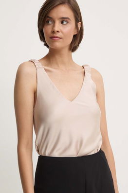 Sandro Ferrone Bluza Femei, Culoarea Bej, Neted, SFS7XBDMARCELA