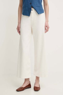 Sandro Ferrone Pantaloni Femei, Culoarea Bej, Lat, High Waist, SFS10XBDSHANNON