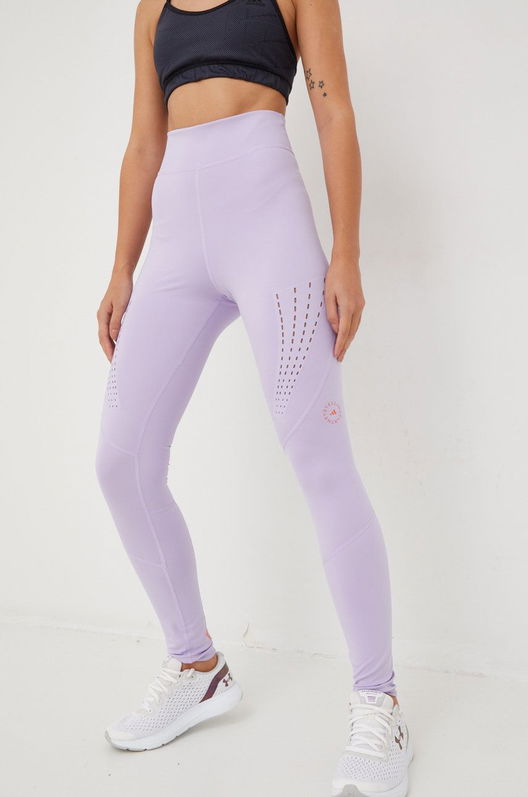 Adidas By Stella McCartney Leggins De Antrenament Truepurpose Femei, Culoarea Violet, Neted