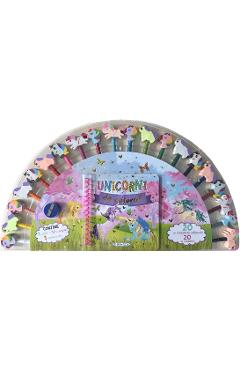 Unicorni de colorat + 20 creioane