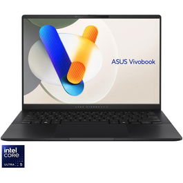 Laptop ASUS Vivobook S 14 OLED S5406MA cu procesor Intel® Core™ Ultra 5 125H pana la 4.5GHz, 14.0'', Full HD, OLED, 60Hz, 16GB LPDDR5X, 512GB SSD, Intel® Arc™ Graphics, Windows 11 Home, Neutral Black