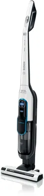 Aspirator vertical cu acumulatori Bosch BCH86SIL1 Seria 6, ProSilence, autonomie max 60 min, Li-Ion 25.2V, perie electrica AllFloor HighPower, 0.9 l, Alb