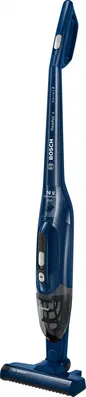 Aspirator vertical cu acumulatori Bosch BCHF216S Seria 2, autonomie max 40 min, perie motorizata AllFloor, litiu-ion de 14,4V, Perie EasyClean, Albastru