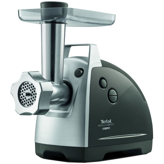 Masina de tocat carne Tefal HV8 Plus 9 în 1 NE688837, 2200W, 3 site, capacitate procesare 4.5KG, functie reverse, negru/argintiu