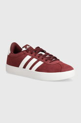 Adidas Sneakers Din Piele Intoarsă Vl Court Culoarea Bordo, IF4457 Burgundia