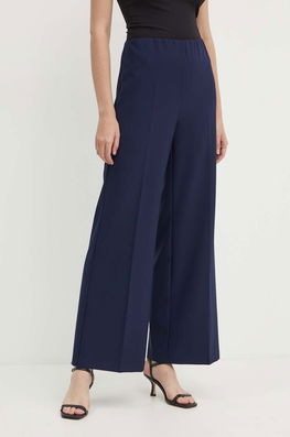 Sandro Ferrone Pantaloni Femei, Culoarea Albastru Marin, Drept, High Waist, SFS18XBDALTEA Bleumarin
