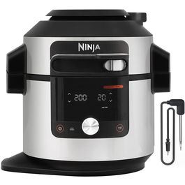 Multicooker 14 in 1 Ninja OL750EU, 1760 W, 7.5 l, 14 programe, Negru argintiu
