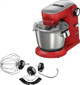 Robot de bucatarie Bosch MUM9A66R00 Seria 8, 1600 W, Bol de 5,5 l, Mixare Planetara 3D, 7 trepte de putere, Easy ArmLift, Rosu