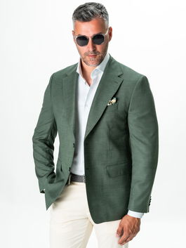 Sacou Barbati Verde De Vara Smart Casual BMan0002