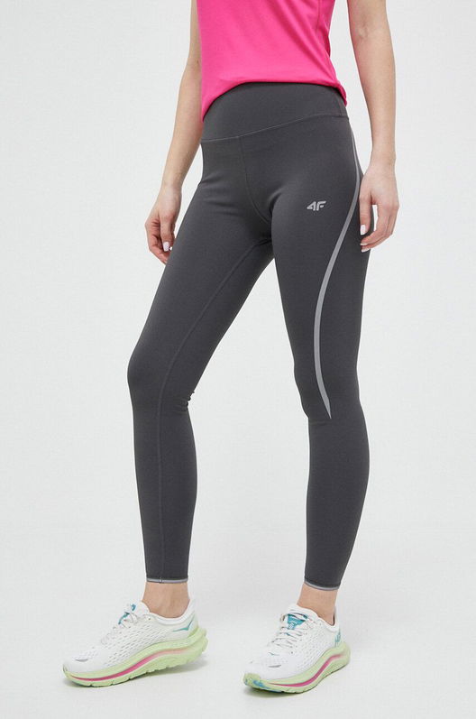 4F Leggins De Alergare Culoarea Gri, Neted