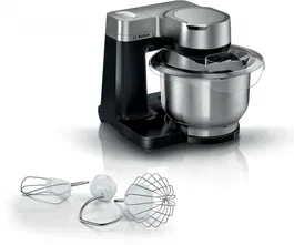 Robot de bucatarie Bosch MUMS2VM00 Seria 2, 900 W, Bol de 3.8 litri, Mixare Planetara 3D, 7 trepte de putere + Pulse, Negru