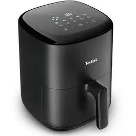 Friteuza cu aer cald Tefal Easy Fry Compact EY145810, 1300W, 10 programe, capacitate 3L, ecran tactil, vas detasabil antiaderent, oprire automata, negru