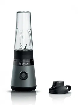 Blender Bosch MMB2111S, 450 W, 0.65 l, Cutit Pro Edge, sticla Togo, Negru/Argintiu