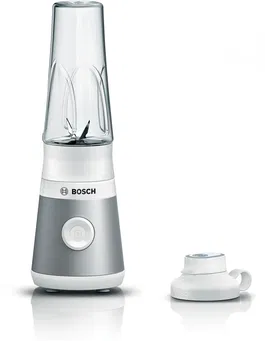 Blender Bosch MMB2111T, 450 W, 0.65 l, Cutit Pro Edge, sticla ToGo, Argintiu