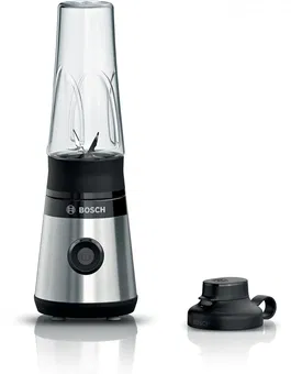 Blender Bosch MMB2111M, 450 W, 0.65 l, Cutit Pro Edge, sticla ToGo, Inox