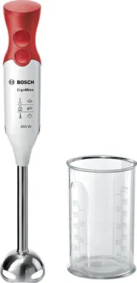 Mixer vertical Bosch MSM64110, 450 W, QuattroBlade, Rosu