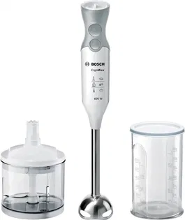 Mixer vertical Bosch MSM66120 ErgoMixx, 600 W, QuattroBlade, 12 trepte de putere, Alb