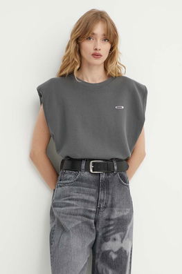 K+LUSHA Top Din Bumbac Culoarea Gri, KLIMEROSTJ009PX