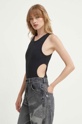K+LUSHA Body Din Bumbac Culoarea Negru, KLDIANA TJ009PX