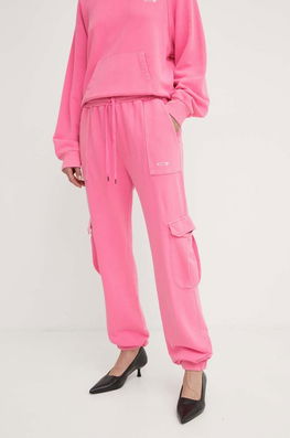 K+LUSHA Pantaloni De Trening Din Bumbac Culoarea Roz, Neted, KLZOE TJ008PX