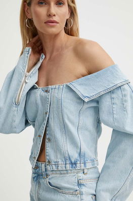 K+LUSHA Camasa Jeans Femei, Cu Guler Clasic, Regular, KLMEDUSADF129KLW06 Albastru
