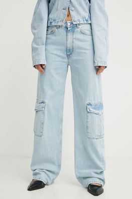 K+LUSHA Jeansi Femei High Waist, KLEPINETDF129KLW06 Albastru