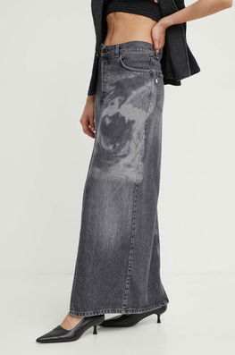 K+LUSHA Fusta Jeans Culoarea Gri, Maxi, Drept, KLCALIOPDF130KLW28