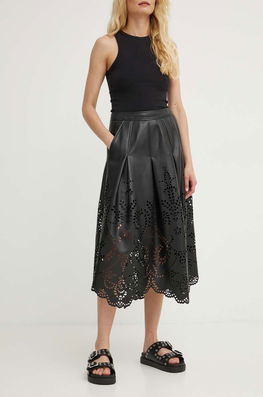 MUNTHE Fusta Culoarea Negru, Midi, Evazati