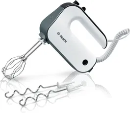 Mixer de mana Bosch MFQ49300, 850 W, 5 trepte de putere + functie turbo, Alb