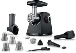 Masina de tocat Bosch MFWS440B MultiPower, 1900 W, 2.5 kg/ min, functia reverse, Negru