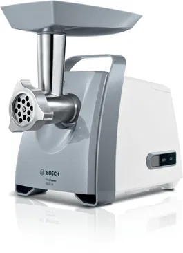 Masina de tocat Bosch MFW45020 ProPower, 1600 W, 2.7 kg/ min, buton reverse, Gri